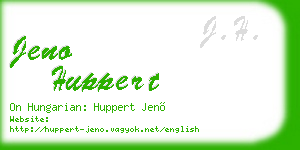 jeno huppert business card